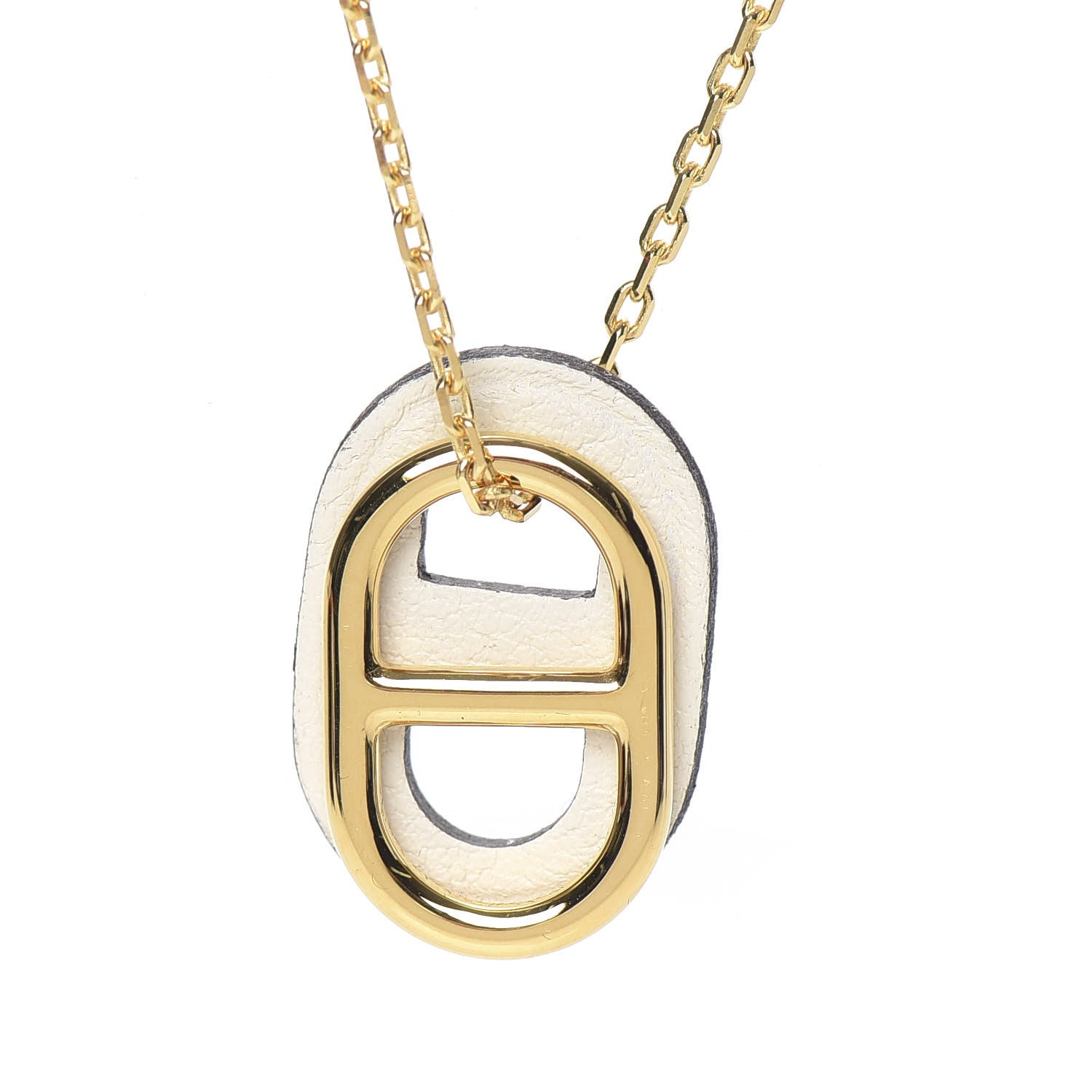 Hermes Swift O'Maillon Pendant Necklace White 4 of 7