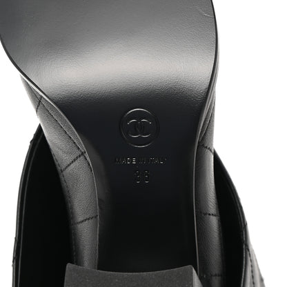 Chanel Lambskin Quilted High Boots 36 Black 6 of 9