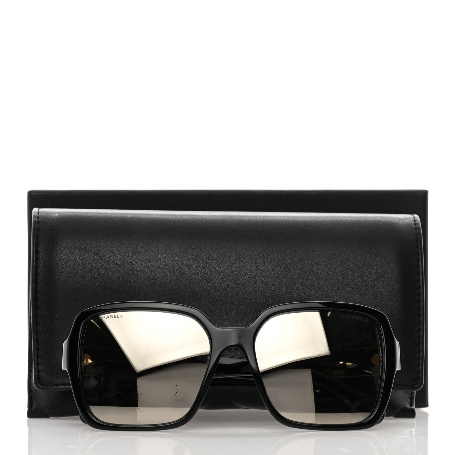 Acetate Polarized Square Sunglasses 5408 Black