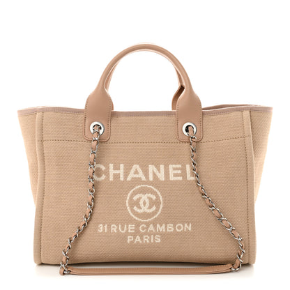 Chanel Mixed Fibers Small Deauville Tote Beige 1 of 13