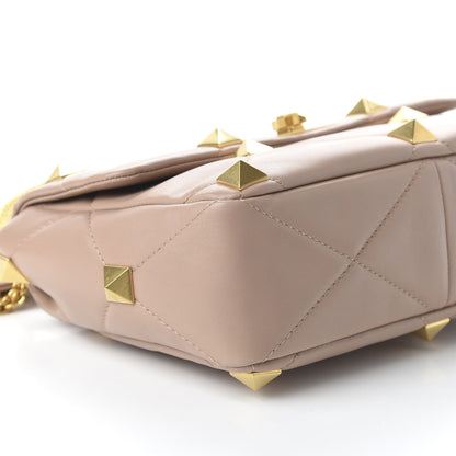 Valentino Garavani Nappa Large Roman Stud Shoulder Bag Rose Cannelle 6 of 9