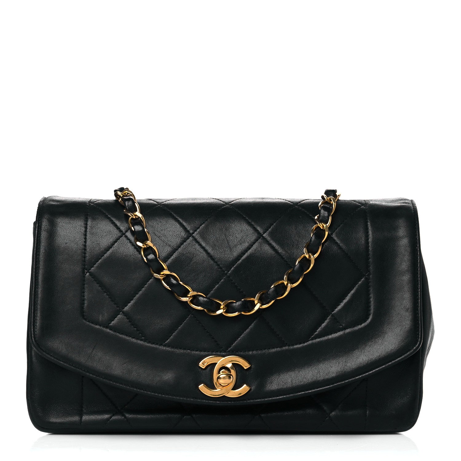 Chanel Lambskin Quilted Small Single Flap Black 1 of 9