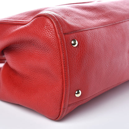 Gucci Pebbled Calfskin Medium Soho Shoulder Bag Red 11 of 19