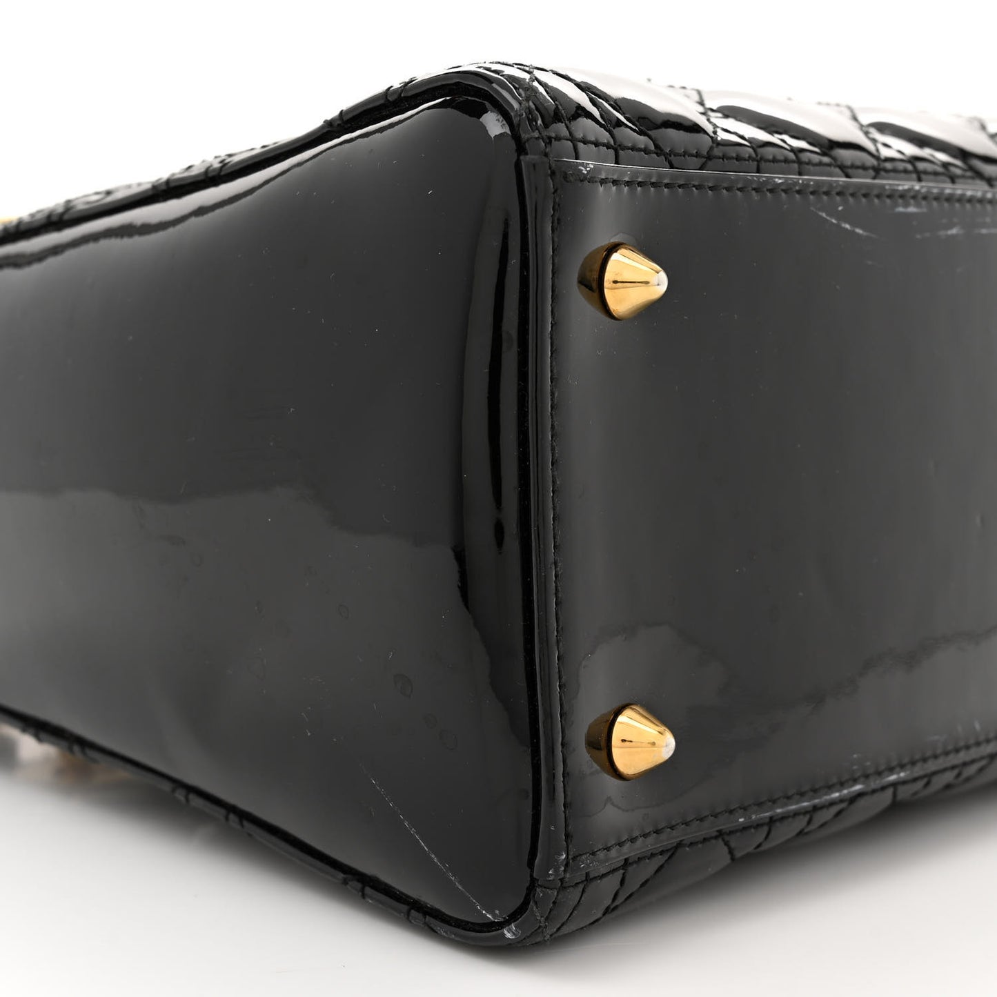 Patent Cannage Medium Lady Dior Black