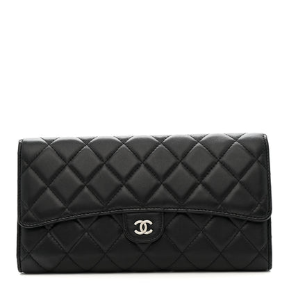 Chanel Lambskin Quilted Travel Wallet Black 1 of 12