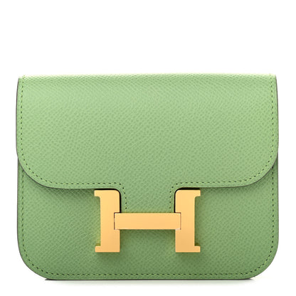 Hermes Epsom Constance Slim Wallet Vert Criquet 1 of 9