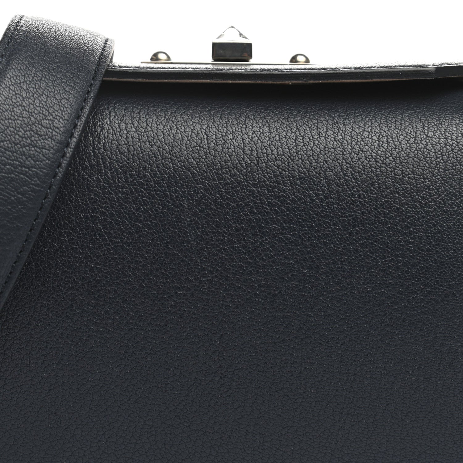 Alexander McQueen Fine Grain Goatskin Box Shoulder Bag 19 Navy 8 of 11