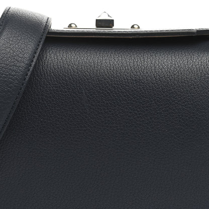 Alexander McQueen Fine Grain Goatskin Box Shoulder Bag 19 Navy 8 of 11