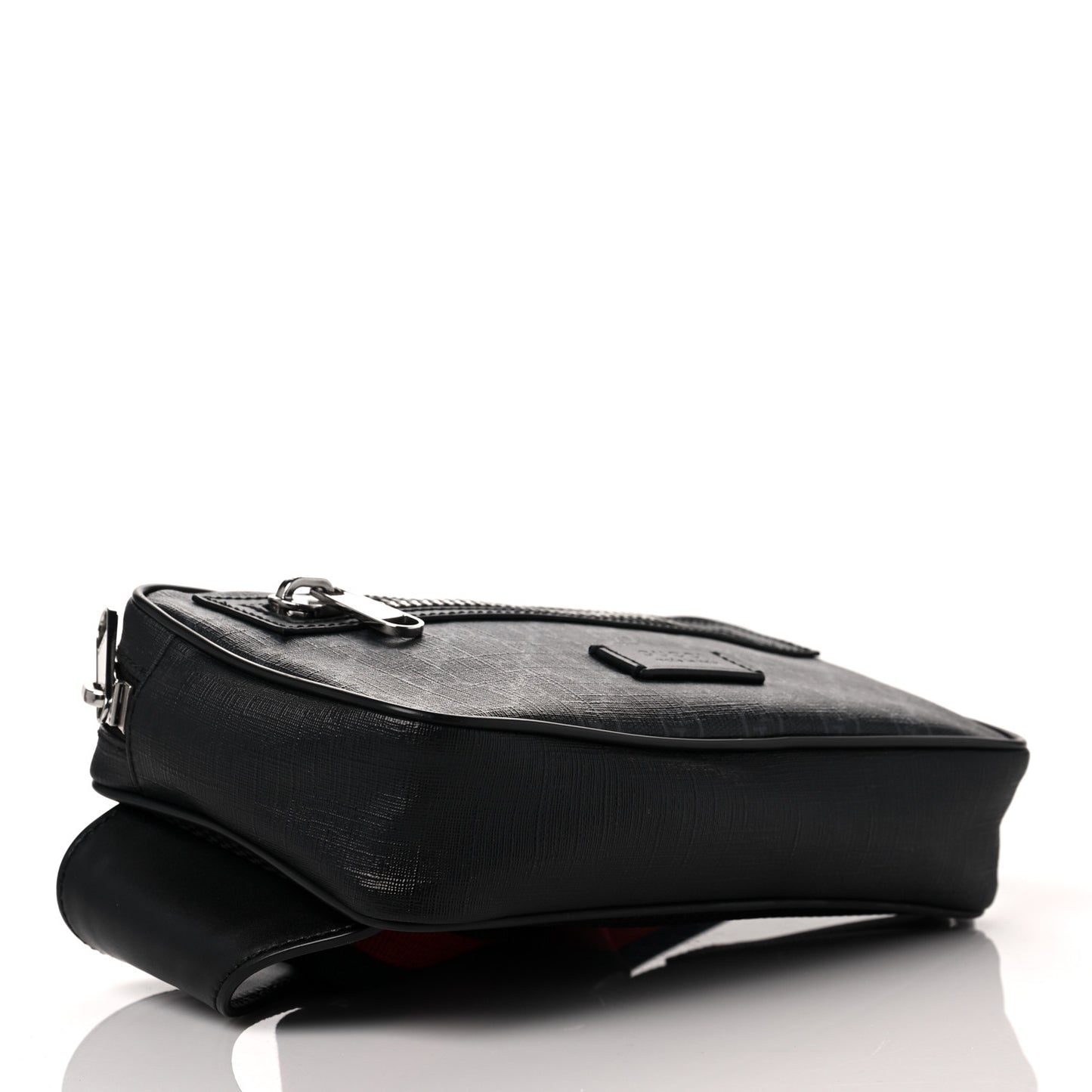 Soft GG Supreme Monogram Web Belt Bag Black Grey