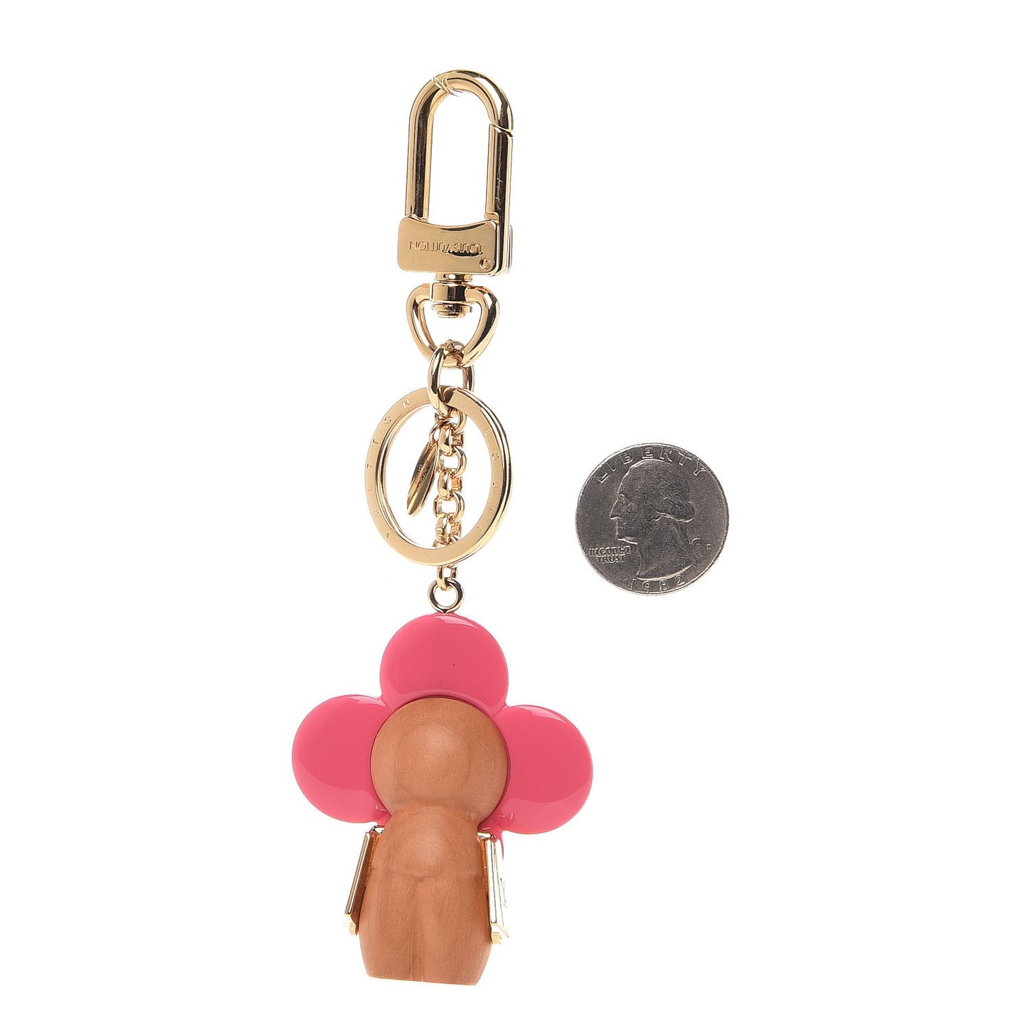 Resin Wood Vivienne Bag Charm Pink