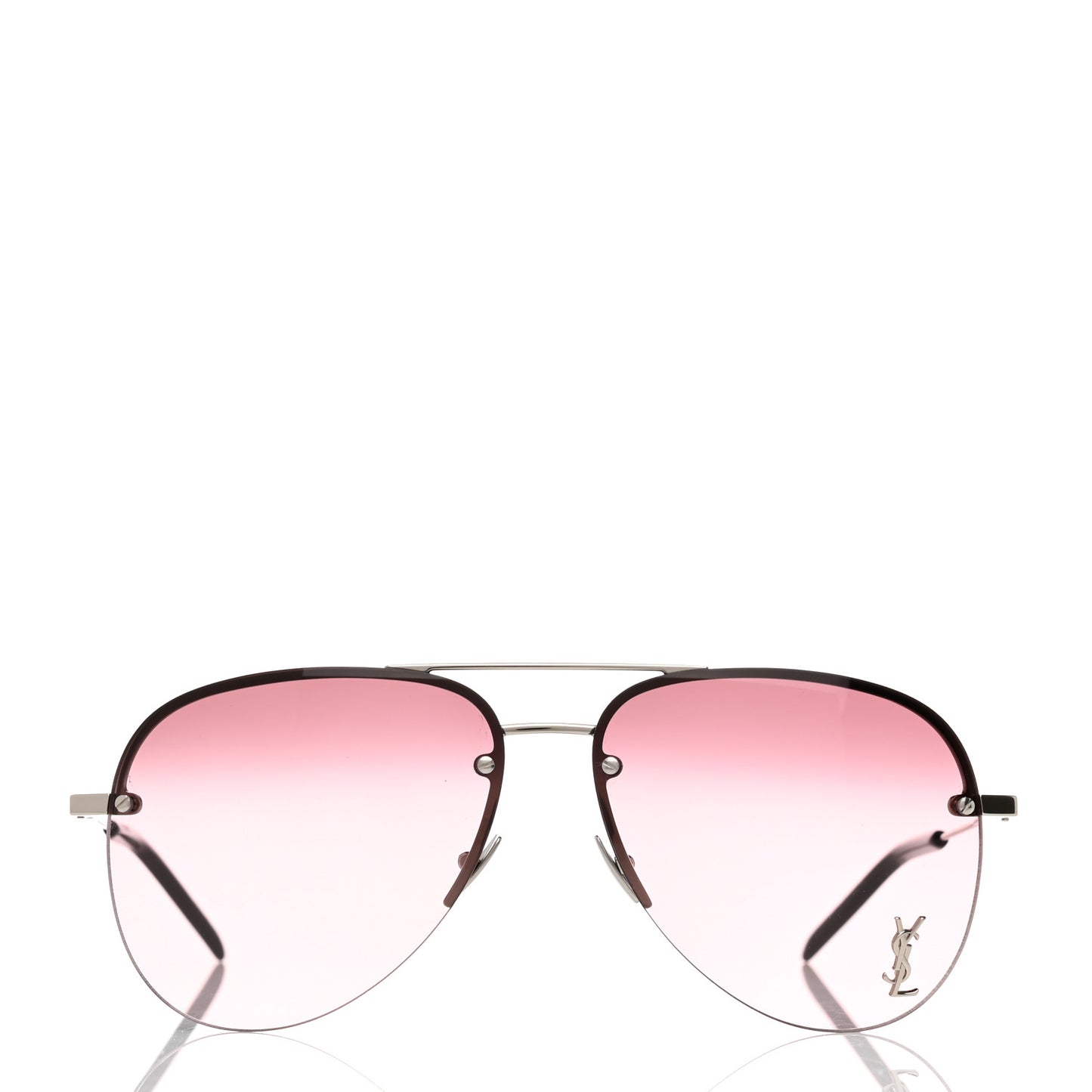 Metal Aviator Classic 11 Sunglasses Silver Pink