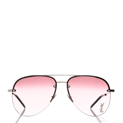 Saint Laurent Metal Aviator Classic 11 Sunglasses Silver Pink 2 of 8