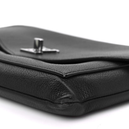 Louis Vuitton Soft Calfskin My Lockme Chain Pochette Black 9 of 10