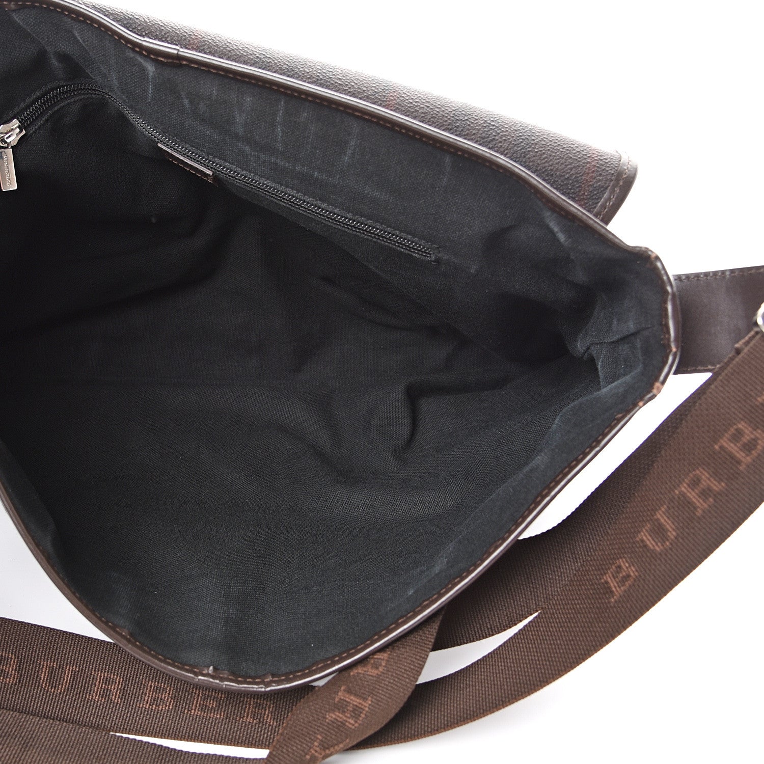 Burberry Smoked Haymarket Check Messenger Bag Brown 4 of 16