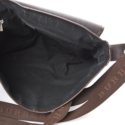 Burberry Smoked Haymarket Check Messenger Bag Brown 4 of 16