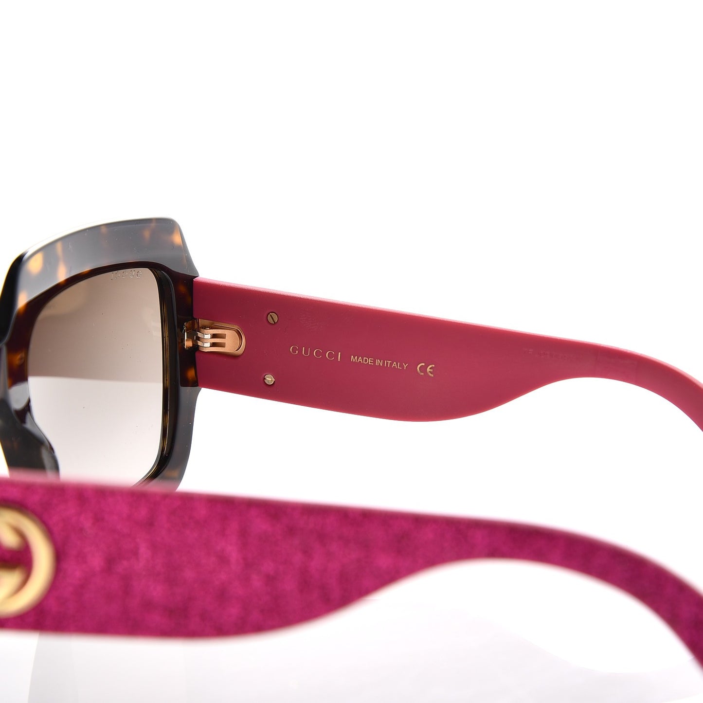 Square Frame GG0102S Sunglasses Glitter Pink Multi