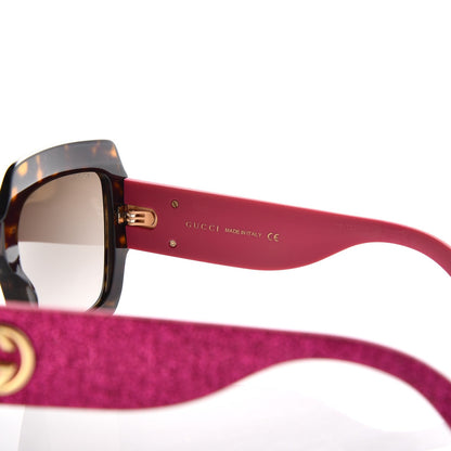 Gucci Square Frame GG0102S Sunglasses Glitter Pink Multi 6 of 6