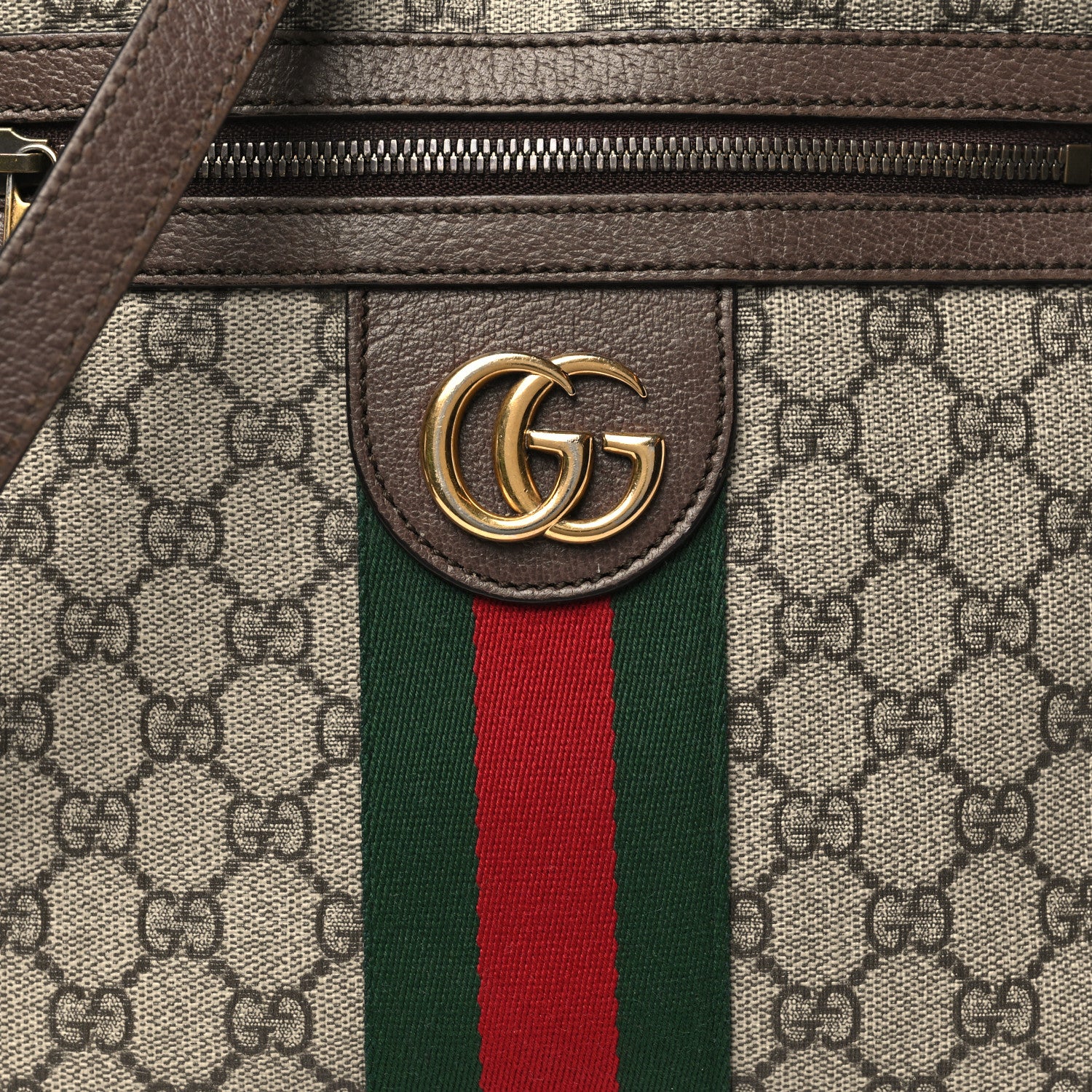 Gucci GG Supreme Monogram Web Small Ophidia Messenger Bag Brown 8 of 10