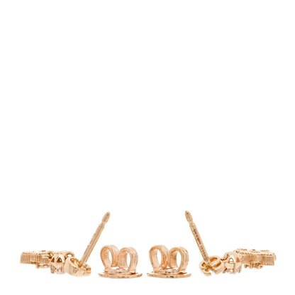 Gucci 18K Rose Gold Diamond Flora Earrings 3 of 5