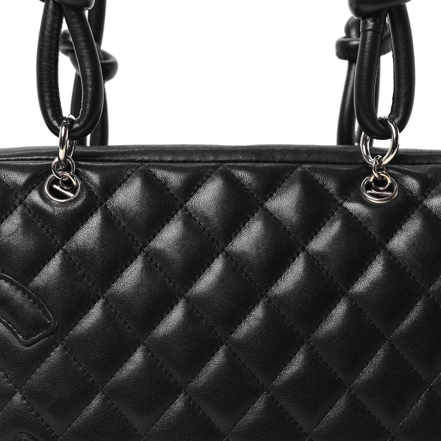 Chanel Calfskin Quilted Large Cambon Bowler Black 8 of 10