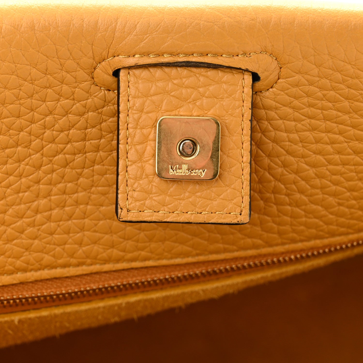 Mulberry Heavy Grain Iris Tote Deep Amber 5 of 8