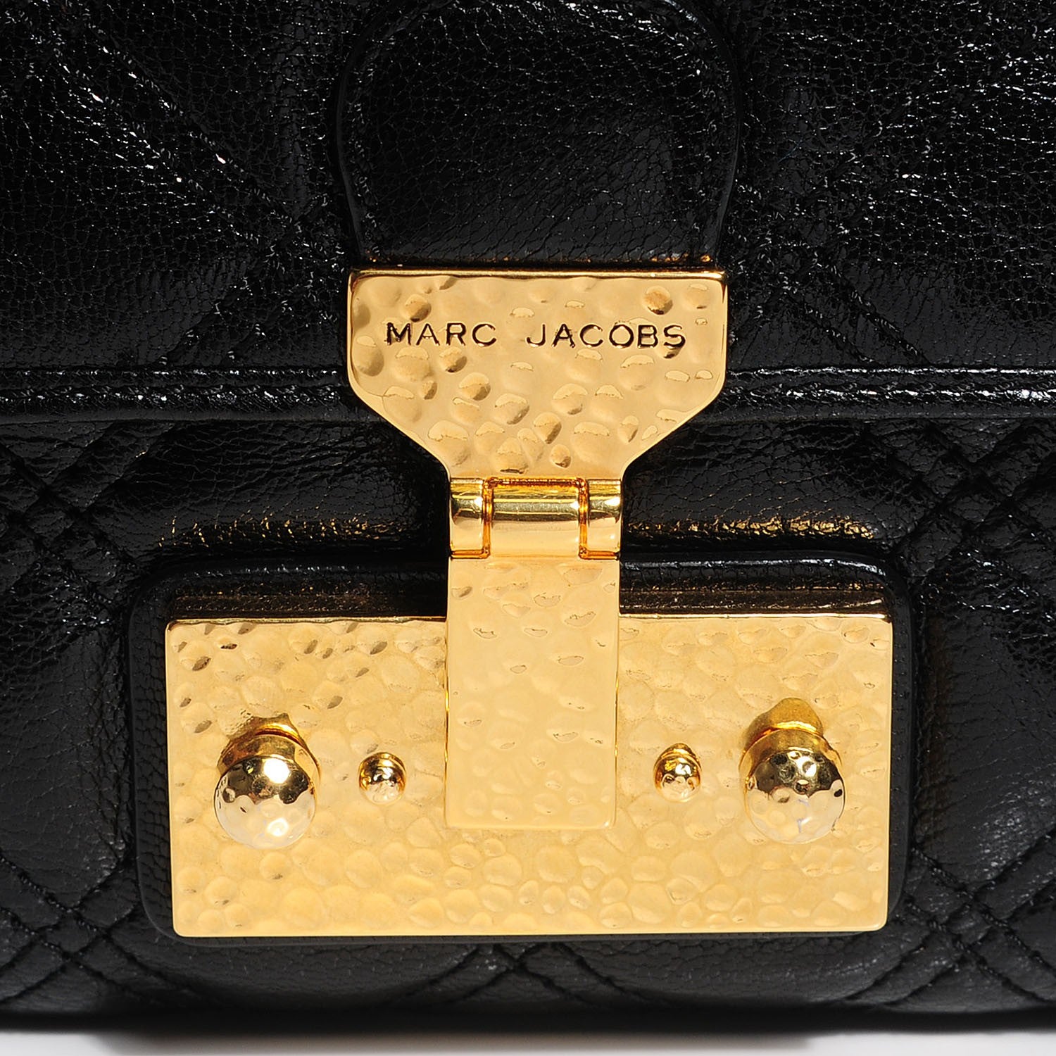 Marc Jacobs Lacquered Lambskin Quilted Large Baroque Single Flap Black 6 of 10