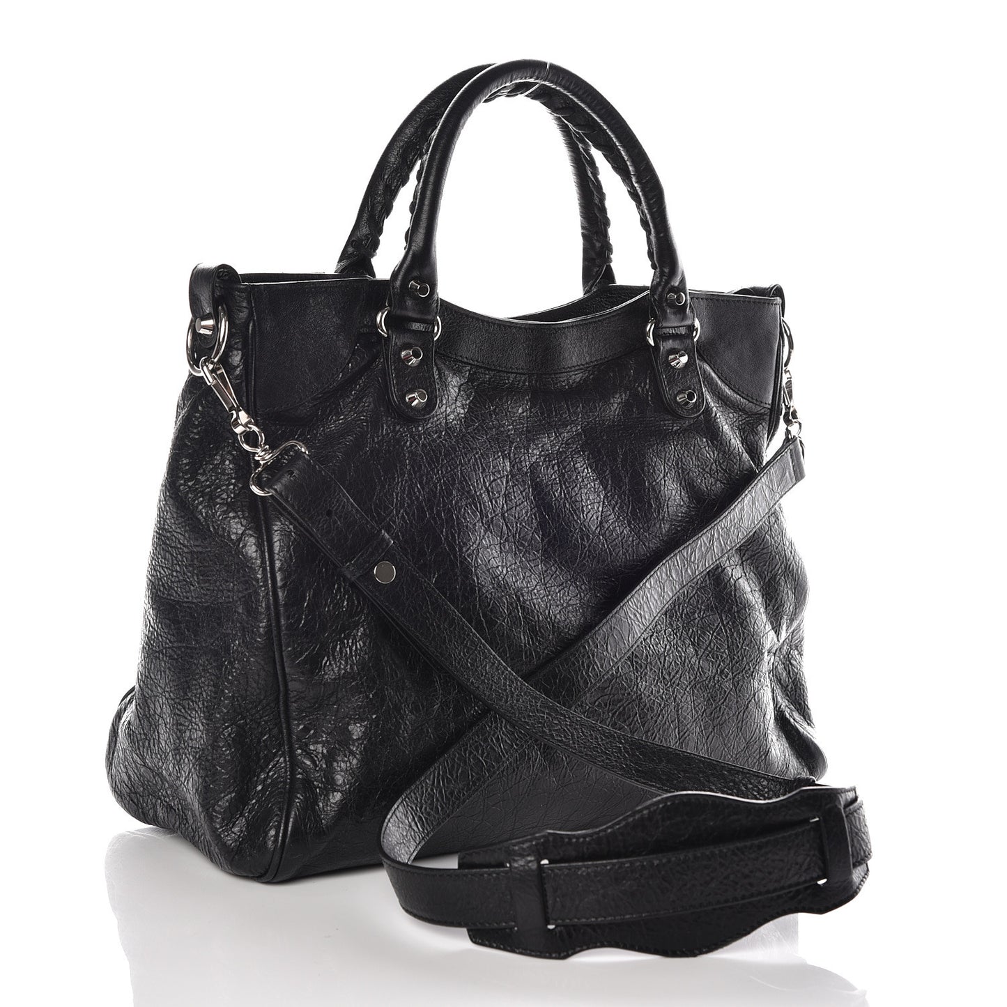 Agneau Classic Silver Hardware Velo Black