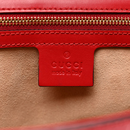 Gucci Guccissima Medium Padlock Shoulder Bag Hibiscus Red 6 of 12
