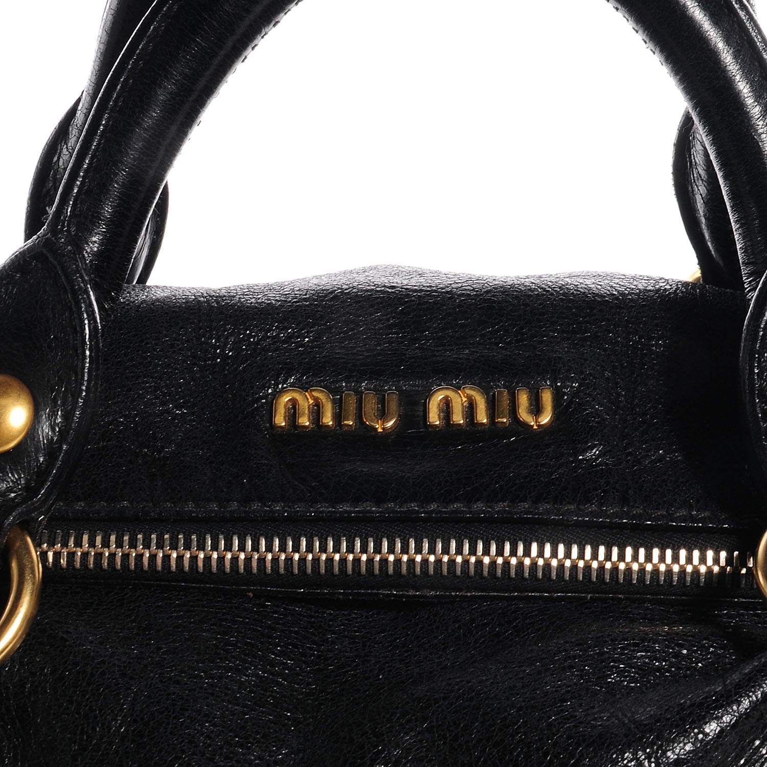 Miu Miu Vitello Lux Large Bow Bag Nero Black 3 of 9