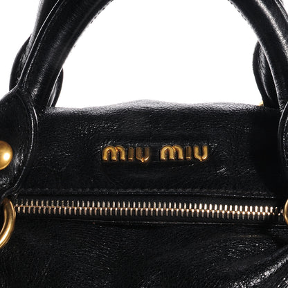 Miu Miu Vitello Lux Large Bow Bag Nero Black 3 of 9