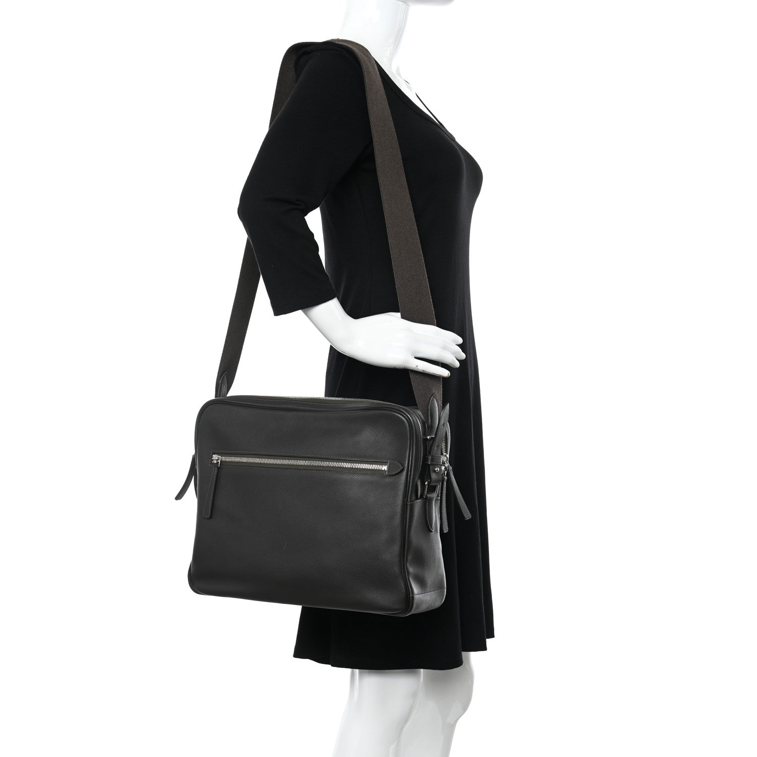 Hermes Evergrain Hebdo Reporter Document Holder Black 3 of 11