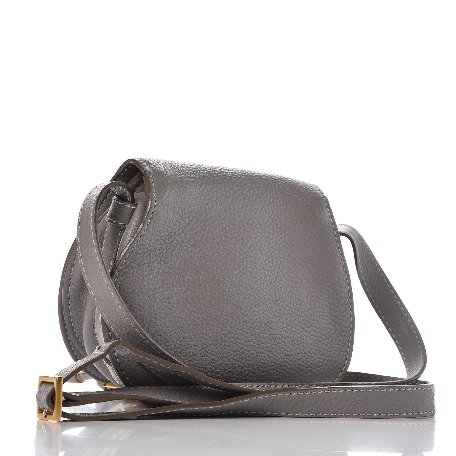 Chloe Calfskin Mini Marcie Round Crossbody Bag Cashmere Grey 3 of 11