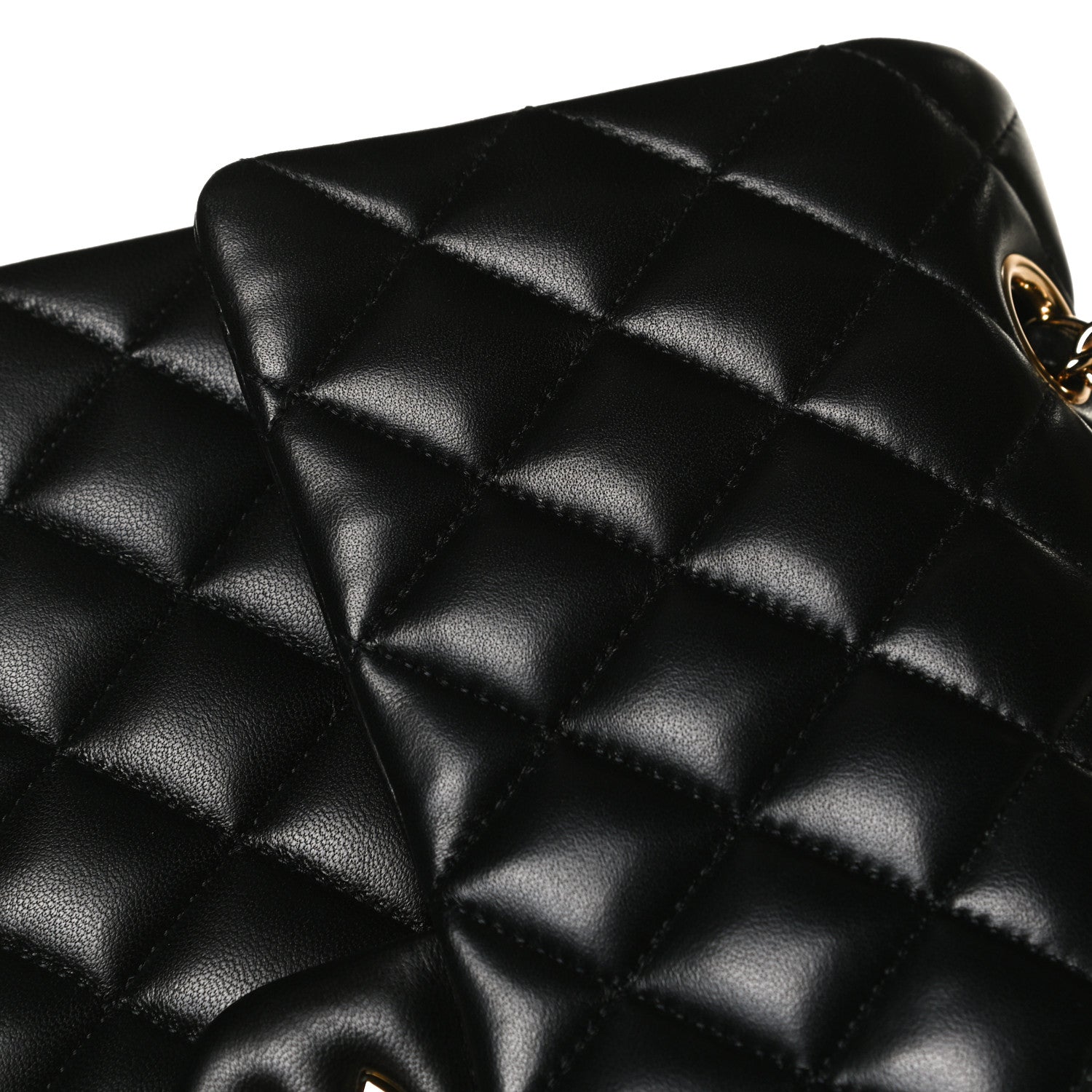 Chanel Lambskin Quilted Medium Double Flap Black 15 of 16