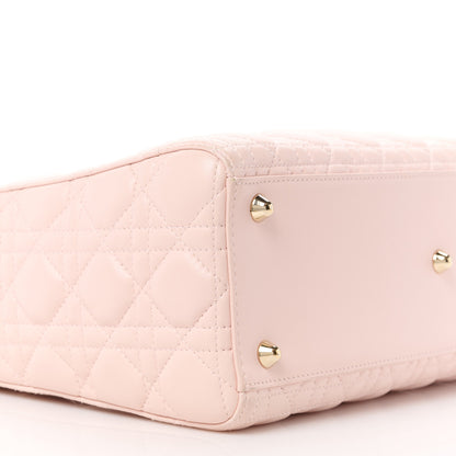 Christian Dior CHRISTIAN DIOR Lambskin Cannage Large Lady Dior Light Pink 10 of 13