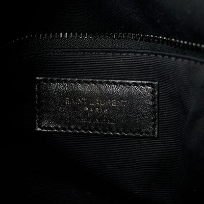 Saint Laurent Lambskin Quilted Monogram Monochrome Medium Loulou Puffer Chain Satchel Black 7 of 11