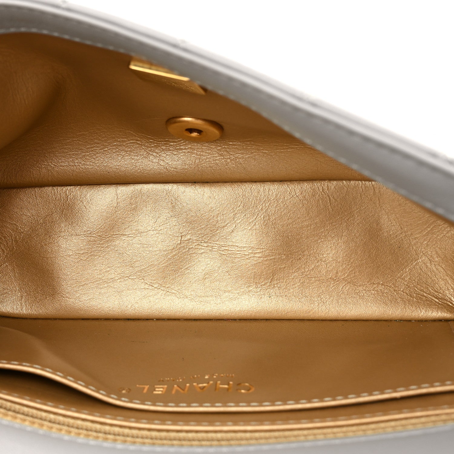 Chanel Lambskin Quilted Mini Rectangular Pearl Crush Flap Grey 5 of 13