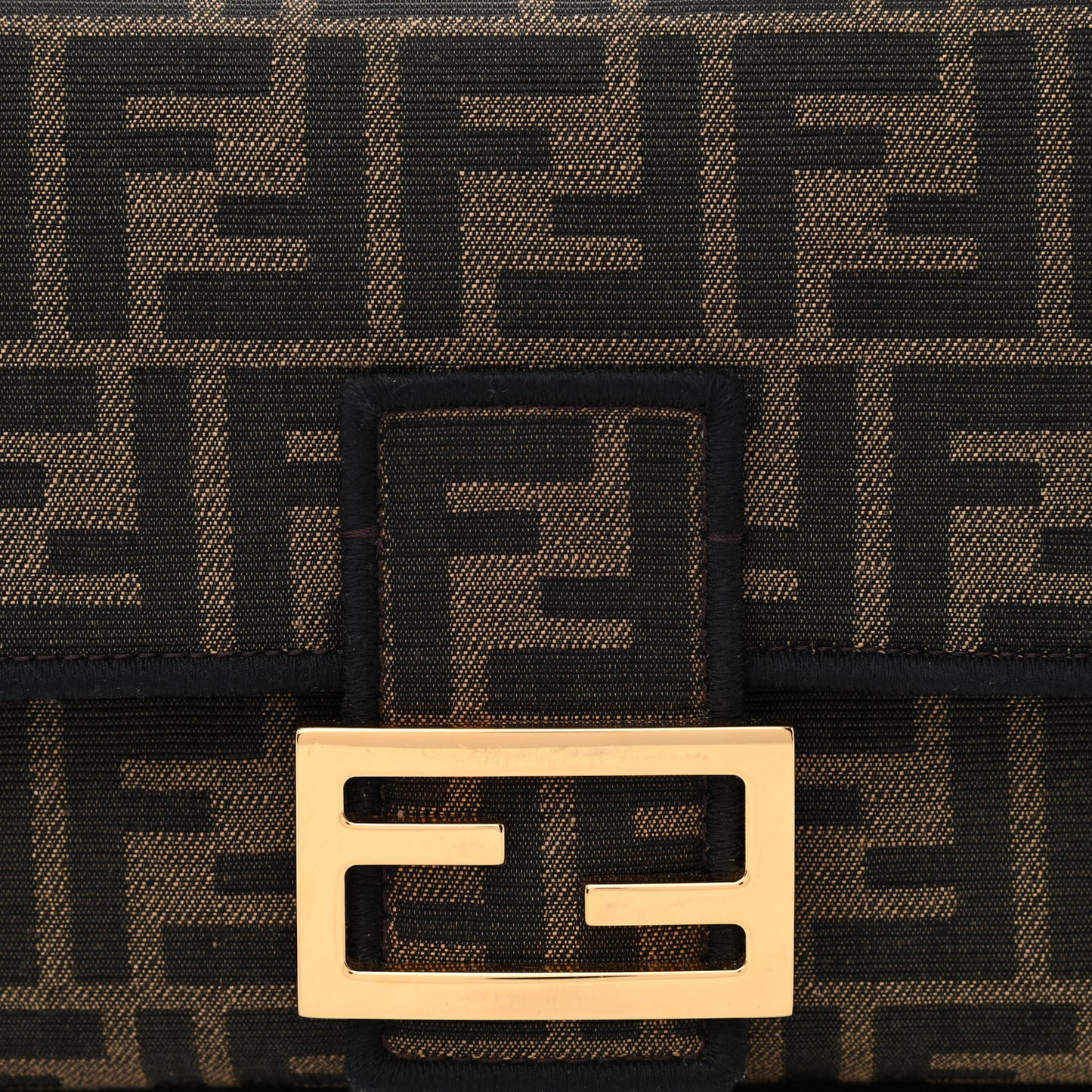 Fabric Jacquard FF 1974 Medium Baguette Tobacco Moro Black