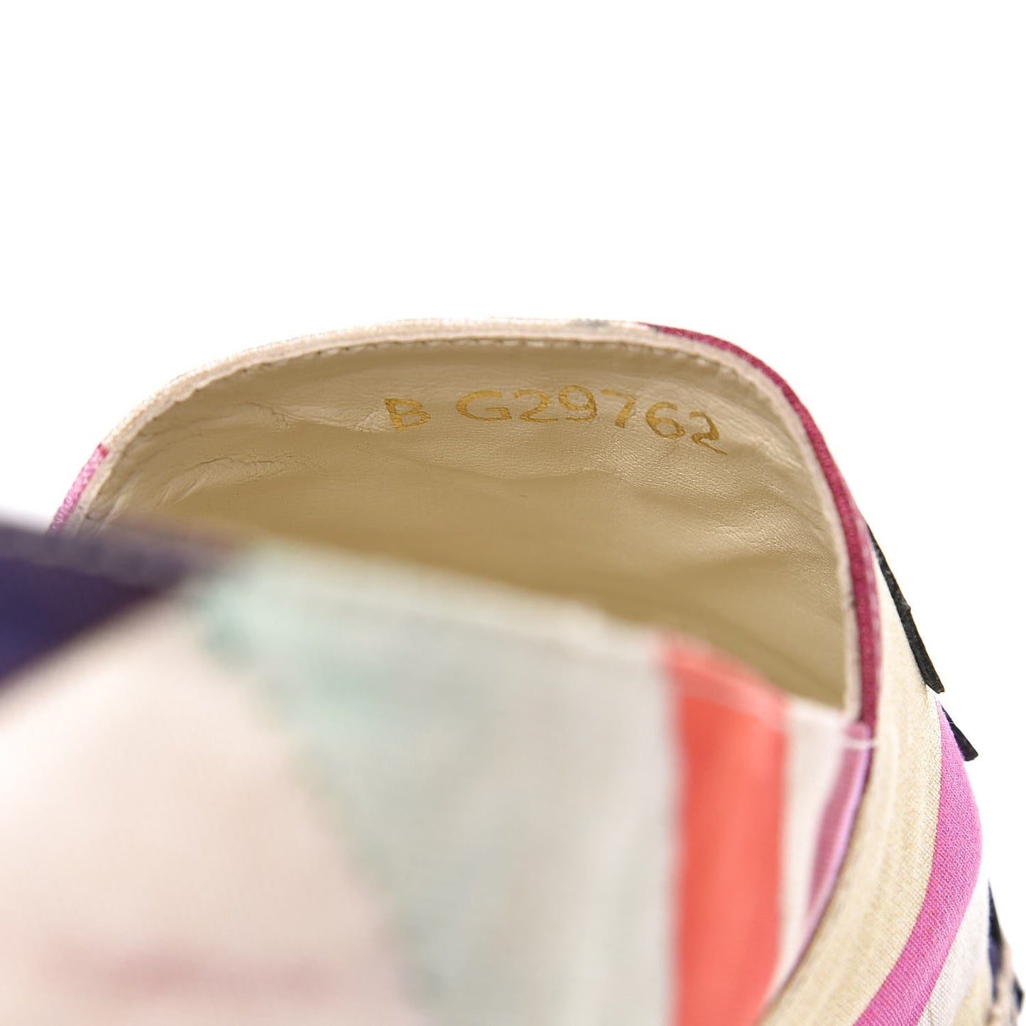 Patent Fabric Striped CC Espadrilles 38 Multicolor Black