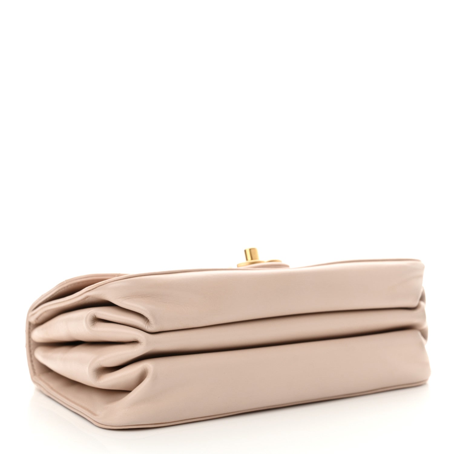 Chanel Glazed Calfskin Quilted Small Straight Lined Flap Beige 4 of 14