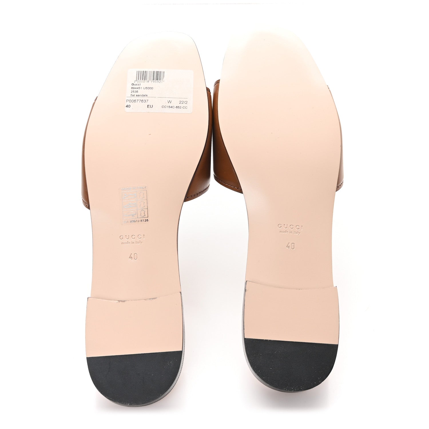 Gucci Cosmos Softy Calfskin Interlocking G Cut Out Slide Sandals 40 Cuir 6 of 8