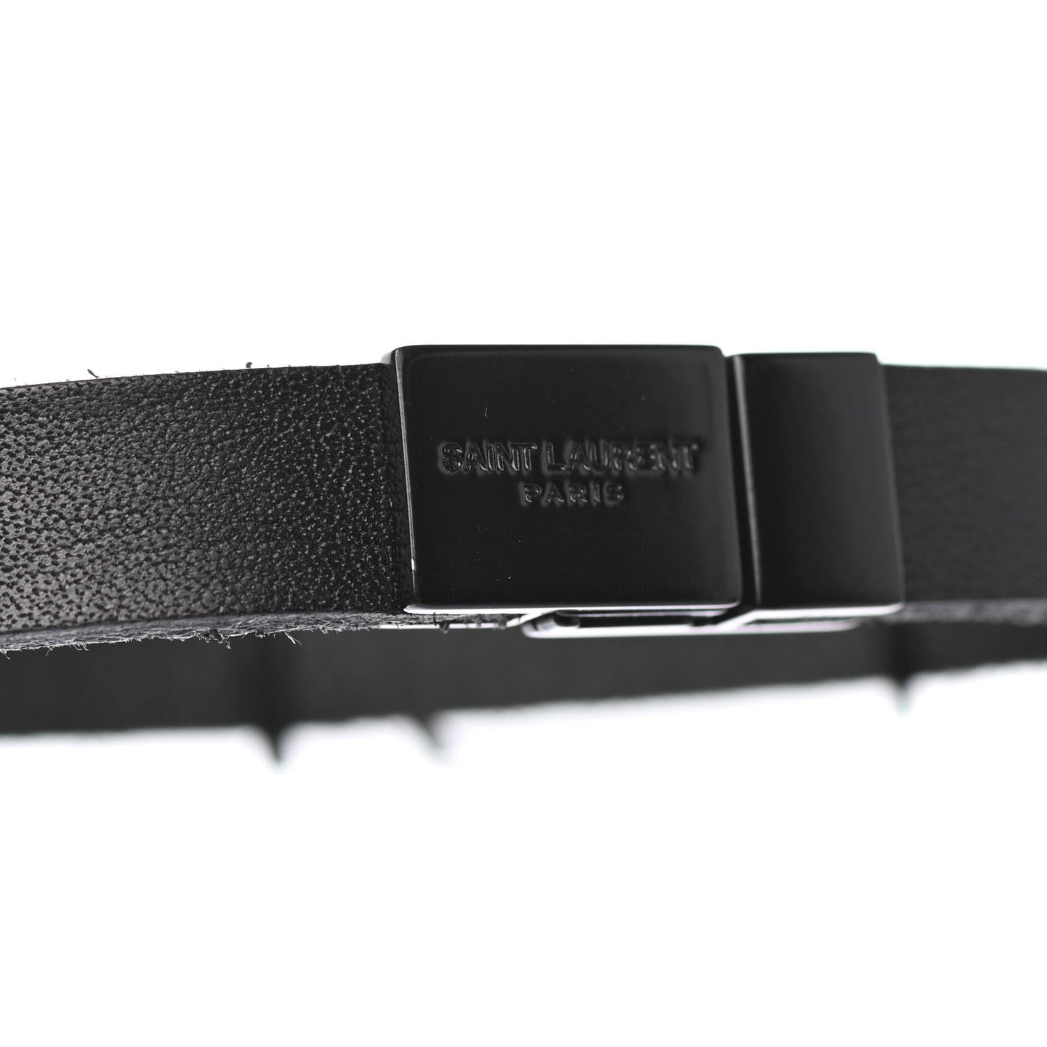 Saint Laurent Calfskin Opyum Bracelet M Black 4 of 4
