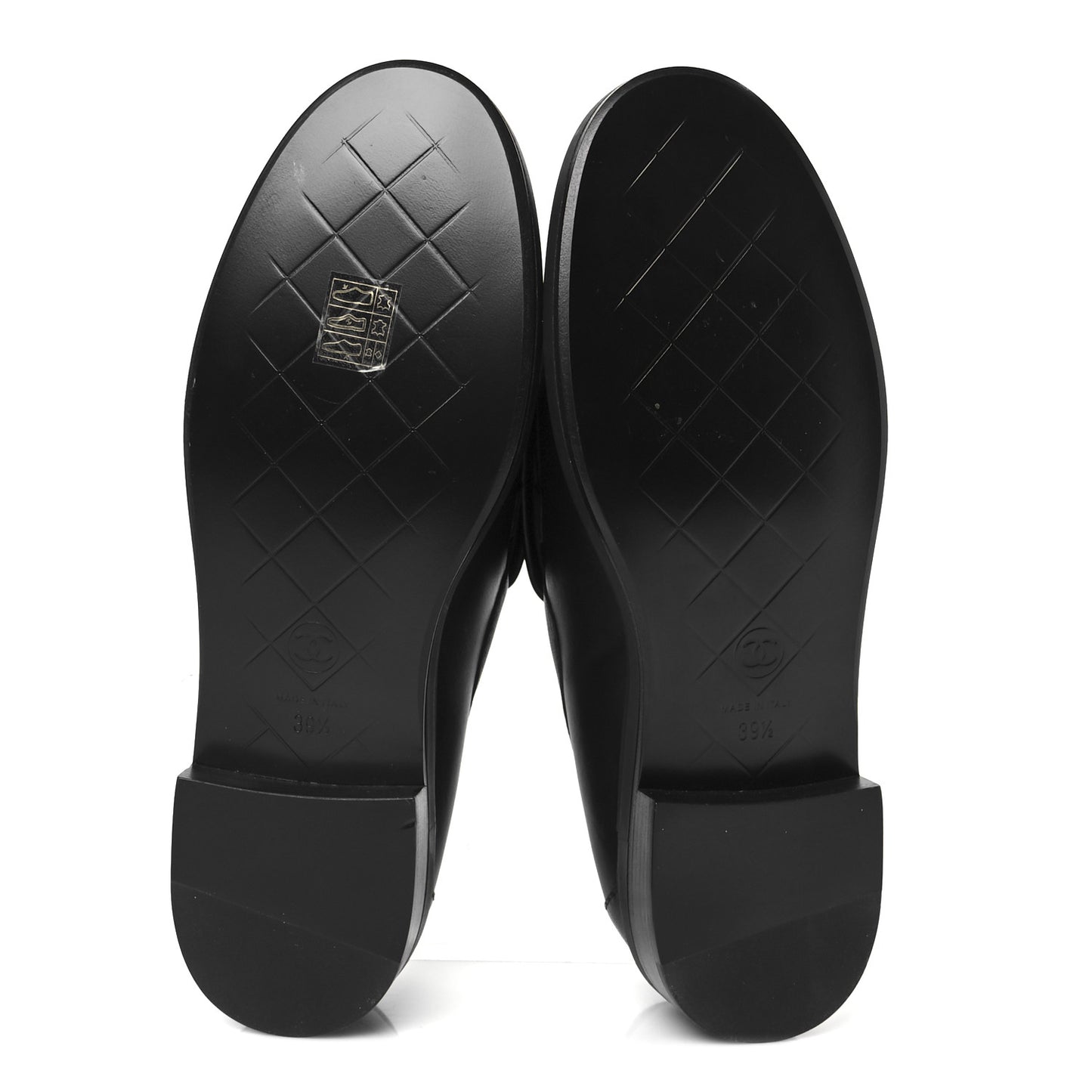 Lambskin Quilted CC Turnlock Loafers 39.5 Black