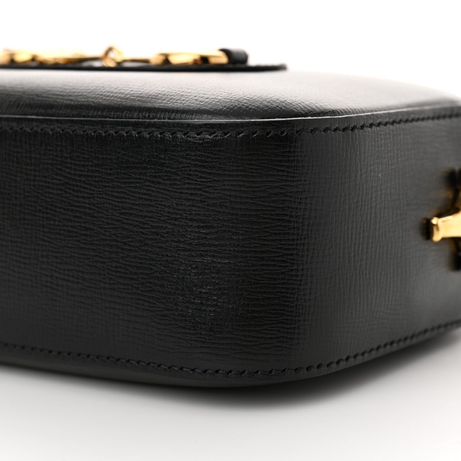 Gucci Calfskin Mini Horsebit 1955 Camera Shoulder Bag  Black 10 of 12