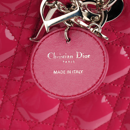 Christian Dior Patent Cannage Large Lady Dior Fuchsia 9 of 9