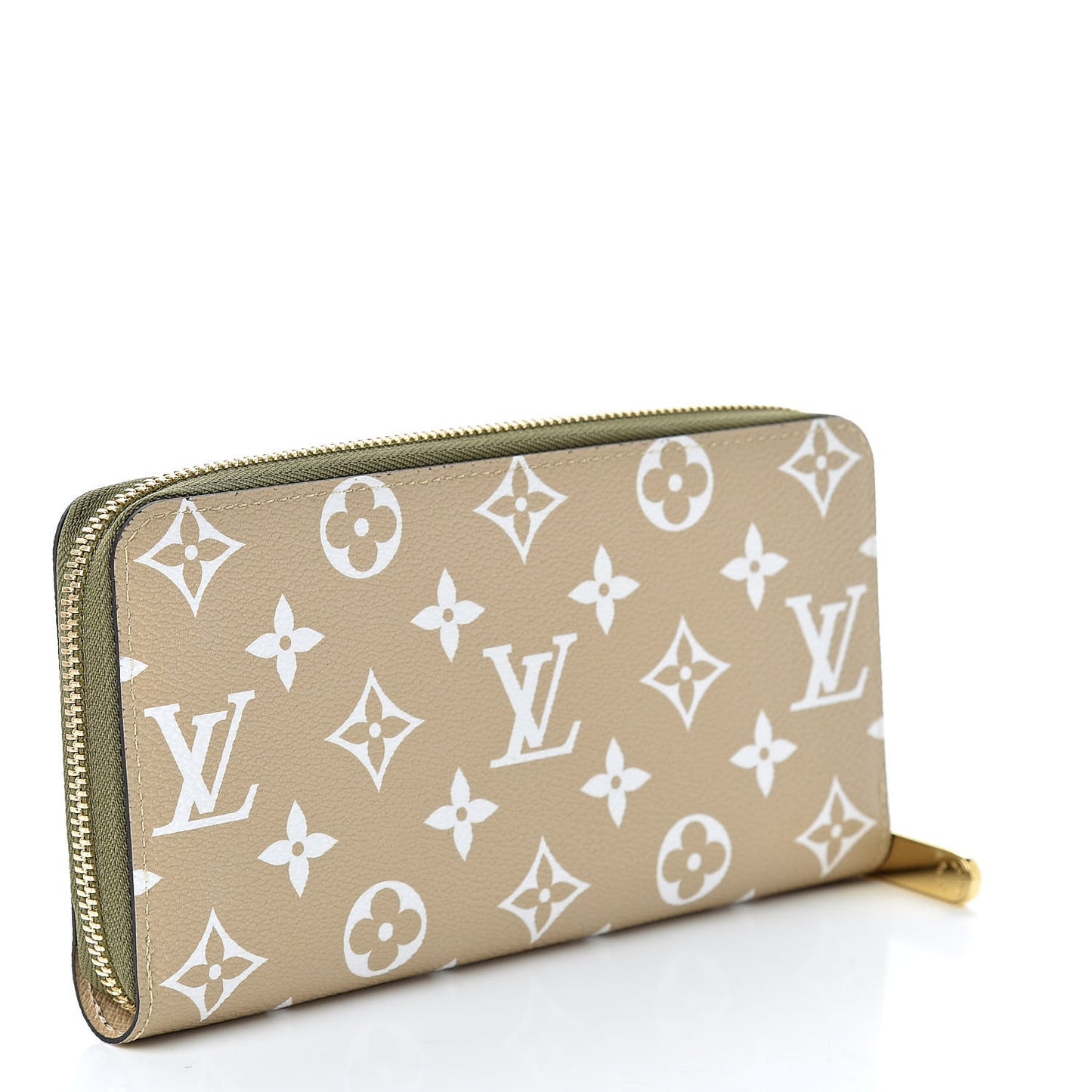 Monogram Giant Zippy Wallet Kaki White