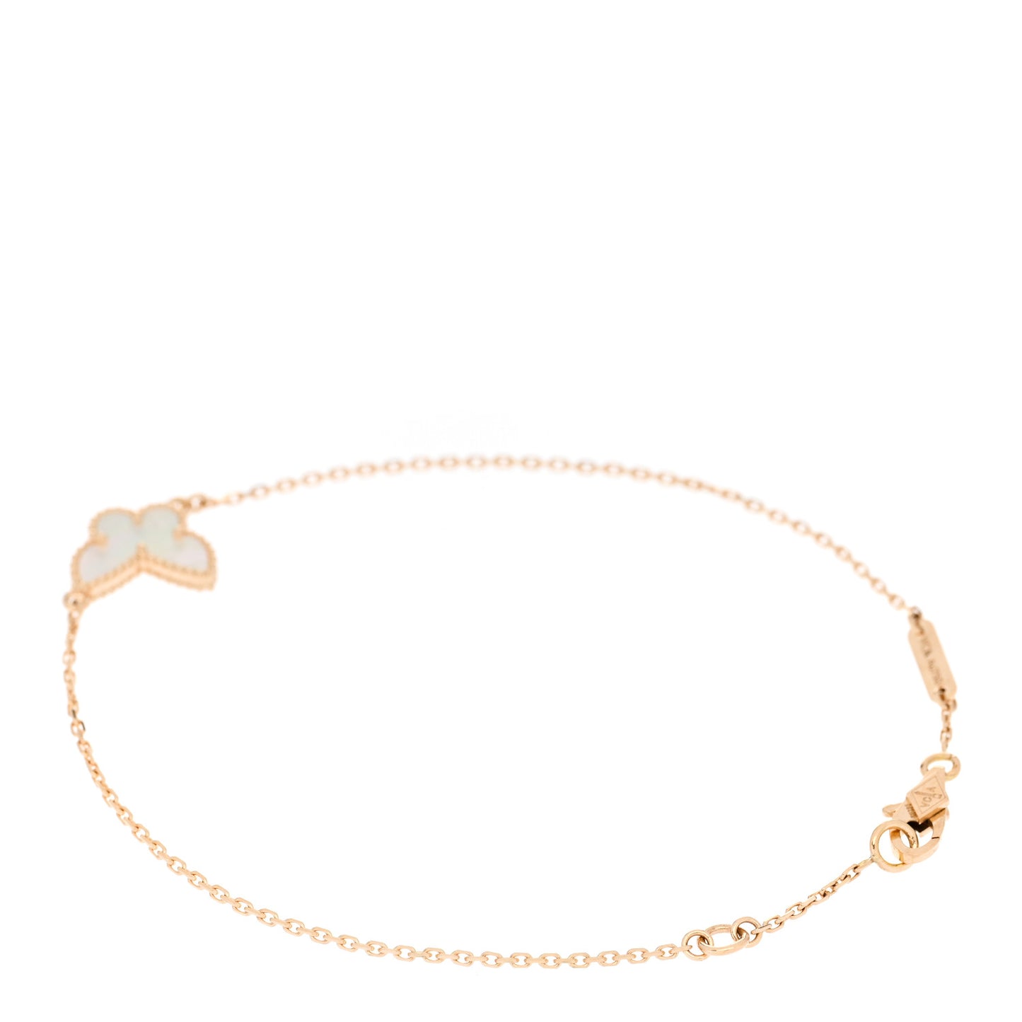 18K Yellow Gold Mother of Pearl Sweet Alhambra Butterfly Bracelet
