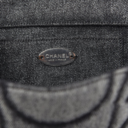 Chanel Denim Embossed CC Logo Print Mini Single Flap Black 6 of 9
