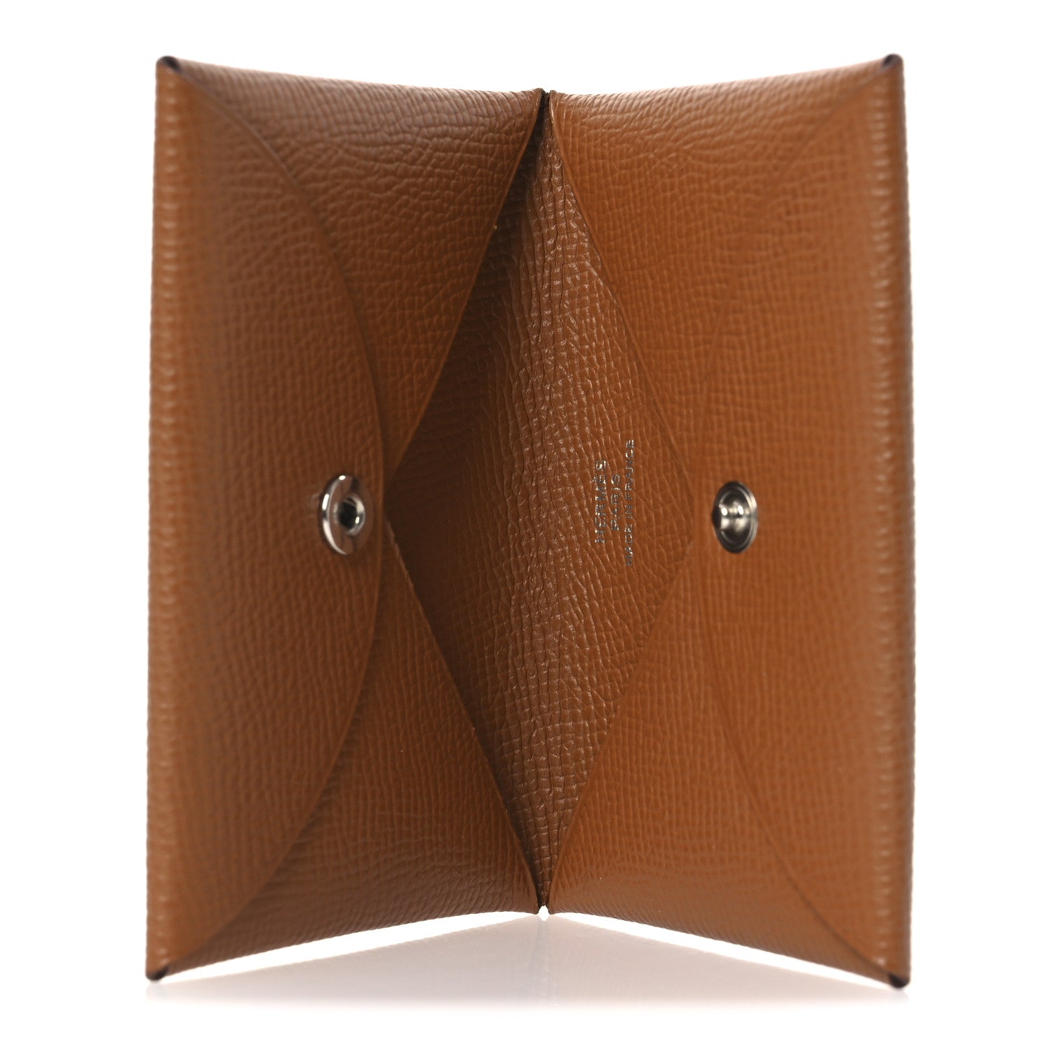 Hermes Epsom Calvi Card Case Gold 5 of 10