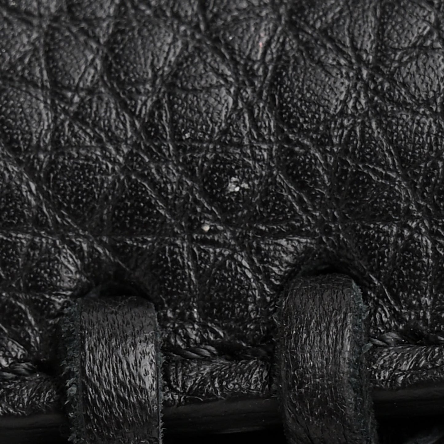 Grained Calfskin Mini C Rockee Scarab Fringe Shoulder Bag Black