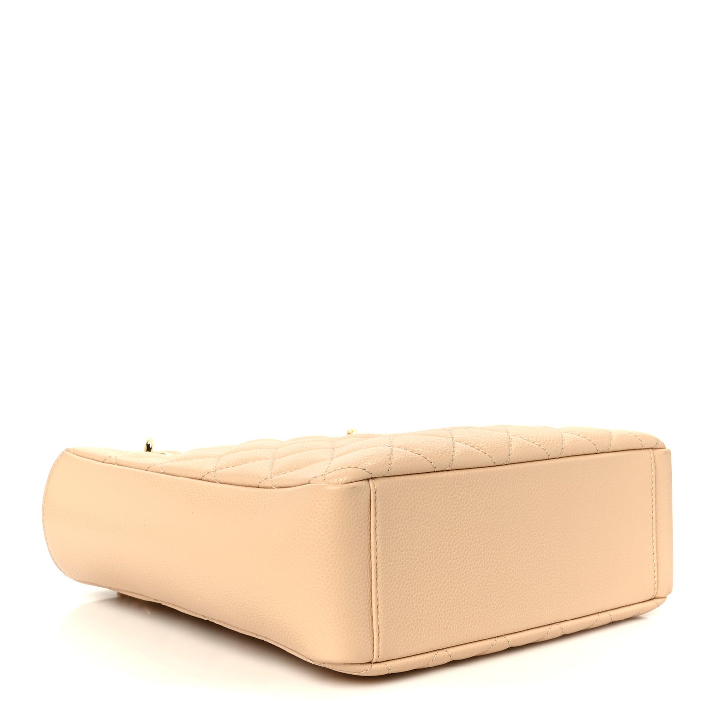 Caviar Quilted Petit Shopping Tote PST Beige Clair